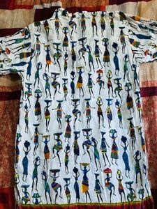 Unique Printed Short Sleeve Kurti