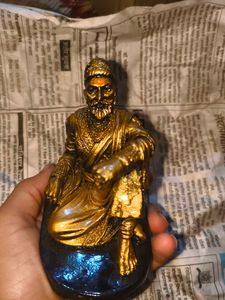 Antique Gold Shivaji Maharaj Statue
