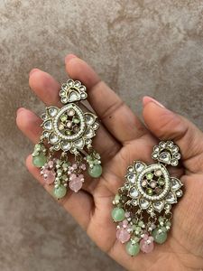 Elegant Kundan Dangler Earrings