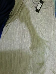 Sparkly Pleated Midi Skirt