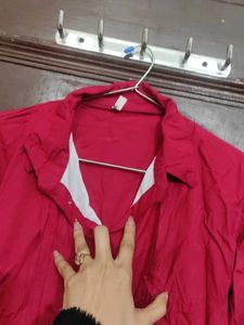 Maroon Button-Down Shirt