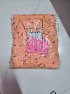 Men's Casual Printed Peach Shirt