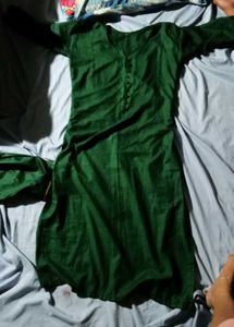 Elegant Green Kurta Set with Dupatta|Lmited offer