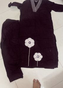 Embellished Dark Blue Kurta