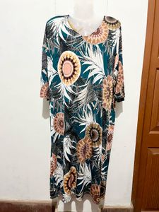 Length-43,,Boho Floral Print Maxi Dress