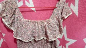 Floral Print Ruffle Dress