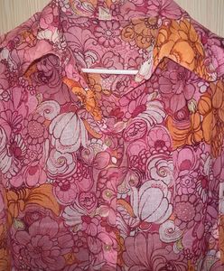Y2k Floral Print Button-Up Shirt