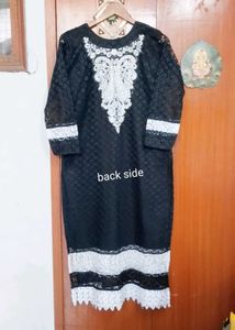 Brand new embroidery black long kurta salwar set