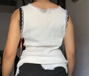 Korean Coquette Lace Tank Tee🎀