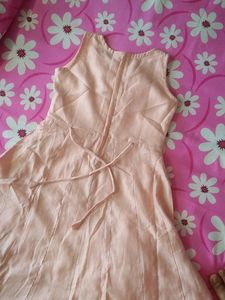 Vintage Peach Sleeveless Dress