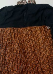 black and brown anarkali