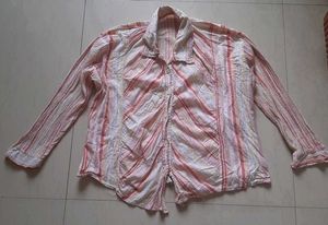 Striped Long Sleeve, stretchable Button-up shirt