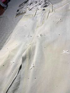 Light Wash Jeans with Bows &amp; Rhinestones