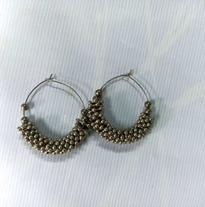 Stylish Beaded Hoop Earrings