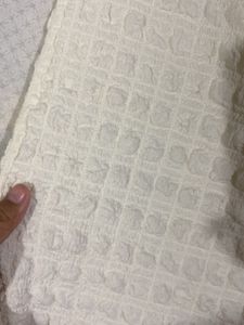 Cream Textured pants