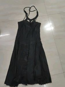 Elegant Black Halter Neck Dress