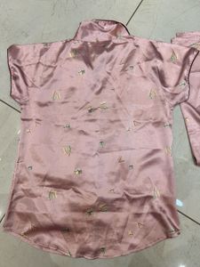 Silky Pink Pajama Set