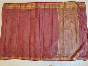 👑 Maharani Drape: Light Maroon Cotton Silk Saree