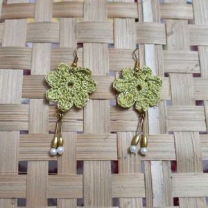 Handmade Crochet Flower Earrings