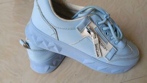 Light Blue 'Best Class' Sneakers Shoes