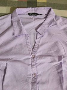 Light Purple Button-Up Top