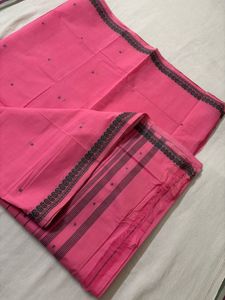 🆕Unused Pink Cotton Saree