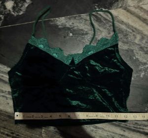 Shein Green Velvet Cami Top
