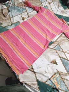 Pink Printed Kurta