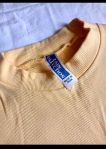 NEW! Cotton Ribbed Yellow Top