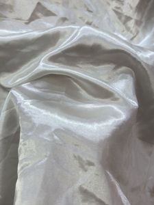 Shiny White satin Button-Up Shirt