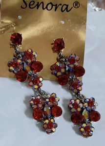 Sparkling Red Diamond 💎 Earrings