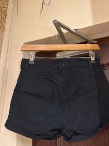 Black Denim Shorts