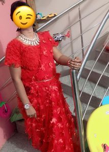 Stunning Red saree Choli