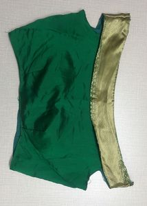 Emerald Green Off-Shoulder blouse lehanga