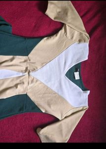 Elegant Color Block Midi Dress