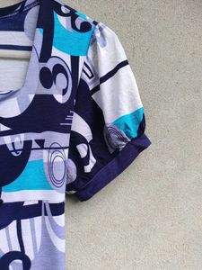 Y2k vintage Unique Print Short Sleeve Top