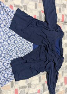 Blue Printed Kurta Set