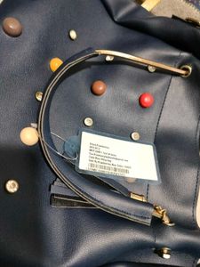 Smart Navy Blue bag with pouch.