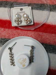 Elegant Pearl and Crystal Earrings Set 3