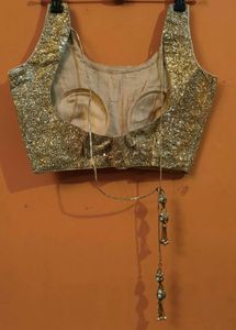 PRICE DROP:GOLDEN SEQUIN DEEP NECK BLOUSE