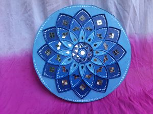 beautiful blue flower lippan art ✨️