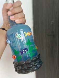 Hand-Painted Aquarium Bottle Decor