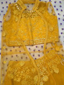 Elegant Yellow Lehenga Choli