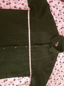 Olive Green Button-Up Shirt