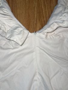 White Ruffle bodysuit