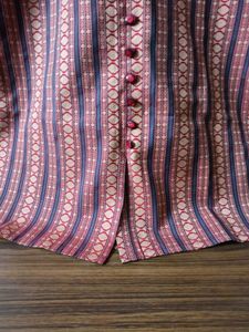 Beautiful Striped Buti Work Kurta Set