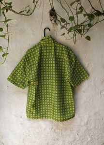 Retro Geometric Print Short Sleeve Shirt