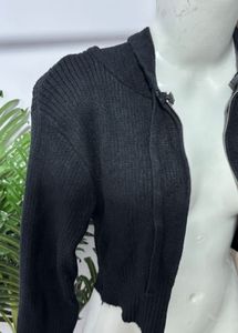♠️Black Cropped Zip-Up Hoodie♠️