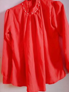 red causual top