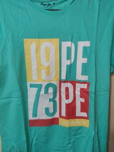 Pepe Jeans Men's Typography Round Neck T Shirt.